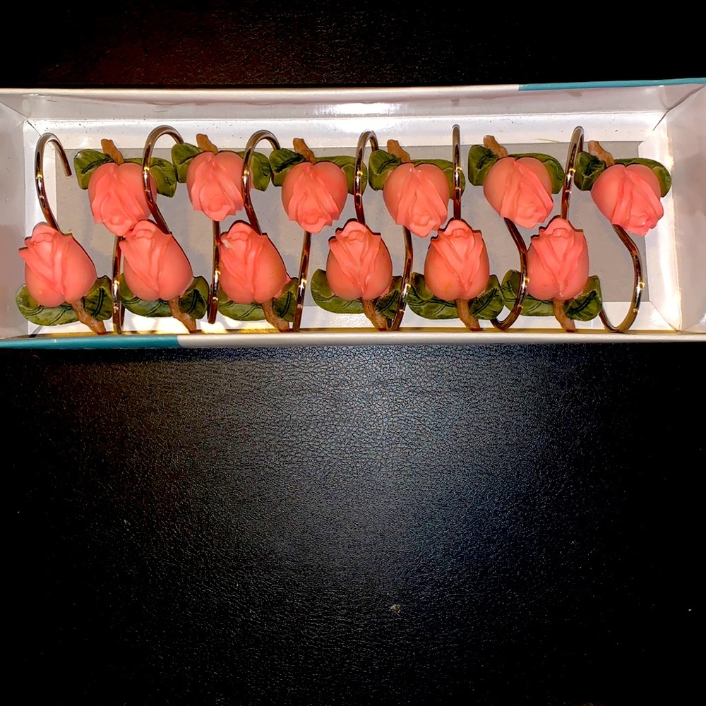 12 piece rose shower hooks